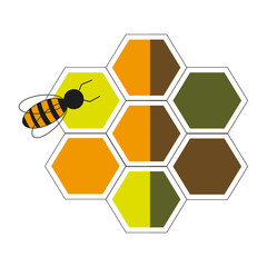 bee hive team work community concept vector illustration