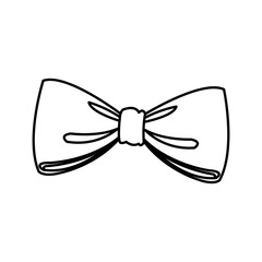 bow decoration elegant ribbon image line vector illustration