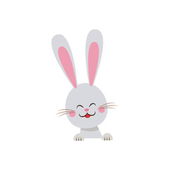 cute easter bunny happy adorable vector illustration