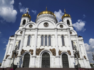 Fototapeta na wymiar Cathedral of Christ the Savior in Moscow Russia