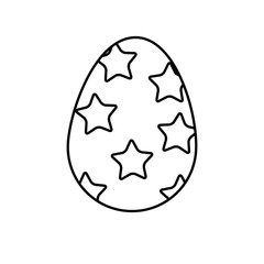 easter decorative egg ornament design line vector illustration