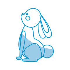 cute rabbit easter happy festive decoration concept vector illustration