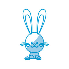 funny easter rabbit decoration celebration vector illustration