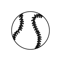 baseball ball sport play equipment line vector illustration