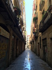 Fototapeta na wymiar Barcelona Alley