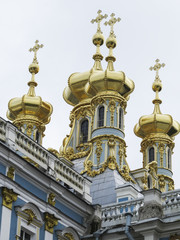Saint  Petersburg, Russia.  August 14, 2016: close-up of a detail of The Catherine Palace, located...
