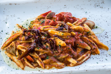 Mediterrane Küche - Pasta mit Tomatensauce