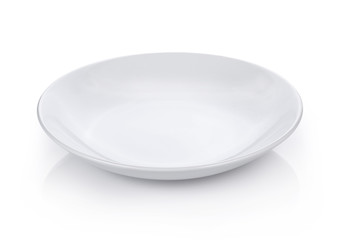 Empty plate. Isolated on white background