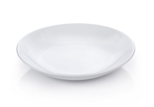 Empty plate. Isolated on white background