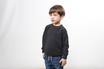 The kid on the background is crooked