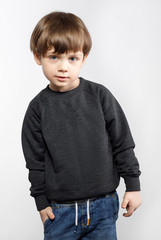 The kid on the background is crooked