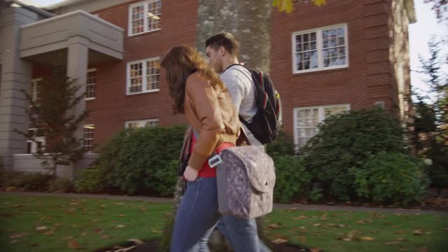 Group of college students on campus