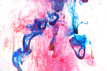Mixing color, colored abstraction of paint stains