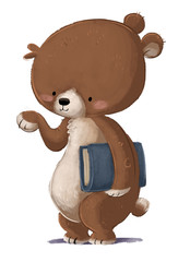 Fototapeta premium oso con libro para niños