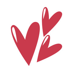 Obraz premium cute heart love comic symbol vector illustration