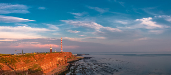 Beautiful sunset at island Helgoland, Germany