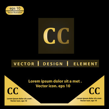 CC Lettter Logo Design Template