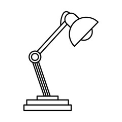 desk lamp light accessorie image line vector illustration