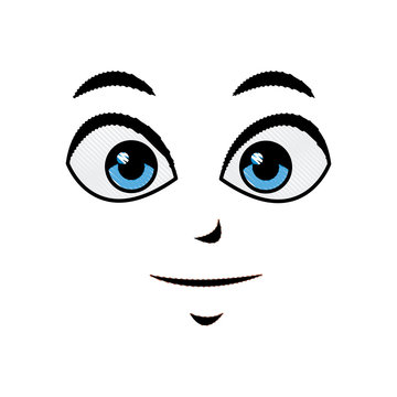 face character comic expression image vector illustration