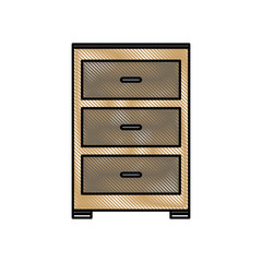 drawing cabinet file archive document office vector illustration