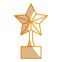 trophy star isolated icon vector illustration design