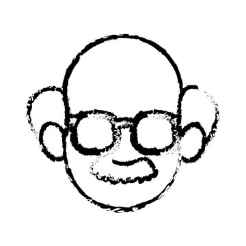 head faceless man character sketch vector illustration