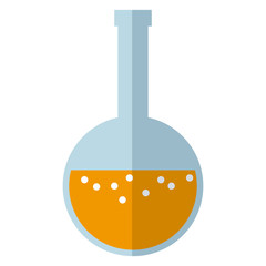 glass beaker chemistry equipment laboratory vector illustration