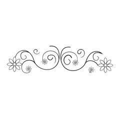 beautiful Flower decoration icon vector illustration design