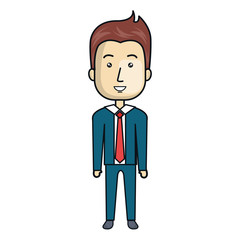 businessman avatar character icon vector illustration design