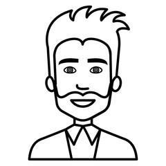 businessman avatar character icon vector illustration design