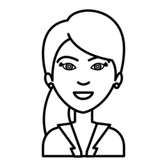 businesswoman avatar character icon vector illustration design