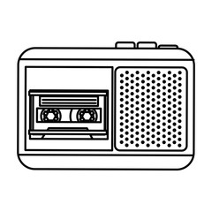 Journalist recorder isolated icon vector illustration design