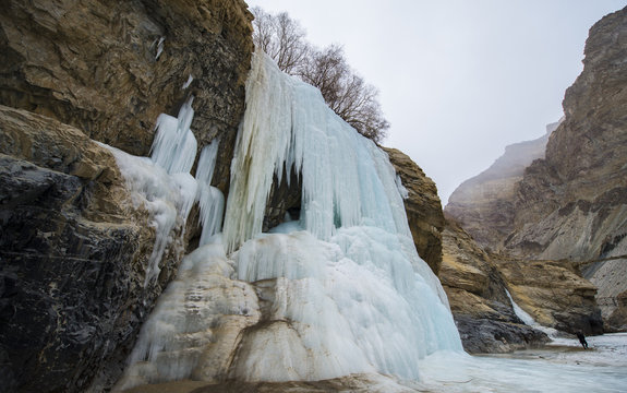 Frozen Waterfalls - Nerak - Ladakh - Kashmir - India