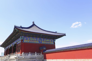 Naklejka premium The architecture of the temple of heaven park is in Beijing, China