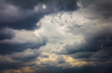 Fototapeta na wymiar Dramatic clouds and sky