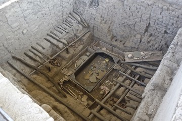 Huaca Rajada and the Royal Tombs of the Lord of Sipan. An archeological site near Chiclayo, Peru.