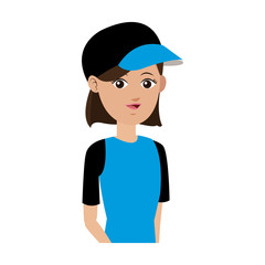 girl tourist travel vacation activity vector illustration