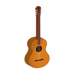 Obraz premium guitar musical instrument icon over white background. colorful design. vector illustration