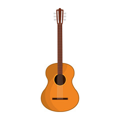 Obraz premium guitar musical instrument icon over white background. colorful design. vector illustration