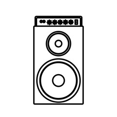 Fototapeta premium speaker bass icon over white background. vector illustration