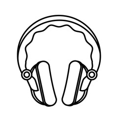 headphone icon over white background. vector illustration