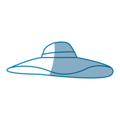 hat woman accessorie fashion vacations design vector illustration