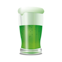 st. patrick day concept. glasses of green beer vector illustration