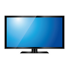 modern television icon over white background. colorful design. vector illustration