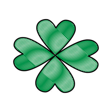 st patricks day celebration four-leaf clover image vector illustration