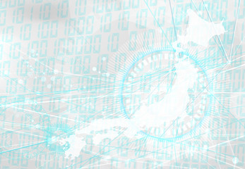 Japan network grey digital background