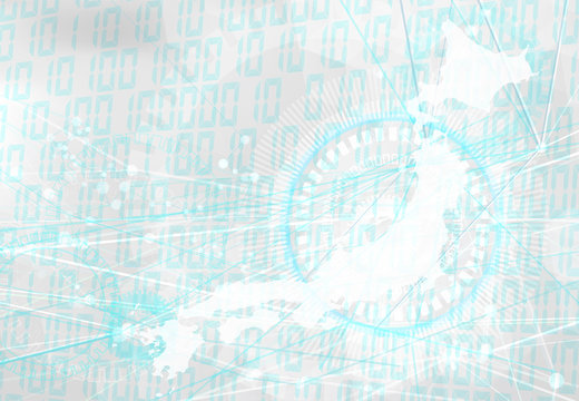Japan Network Grey Digital Background