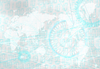 world network grey digital background
