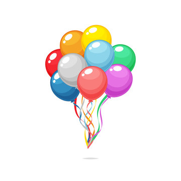 recommend clip art: Colorful party balloons vector isolated
