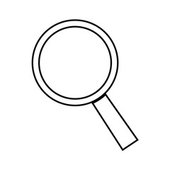 magnifying glass icon over white background. vector illustration